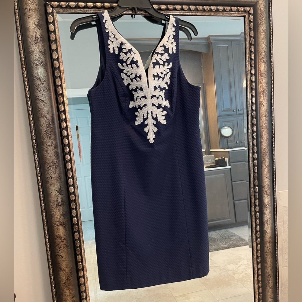 Lilly Pulitzer Navy with white embroidery